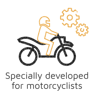 dguard was developed specifically for motorcyclists