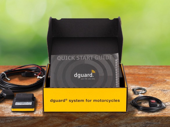 dguard vereint Notruf, Diebstahlwaernugn und Tourentagebuch für Motorräder in einem System.