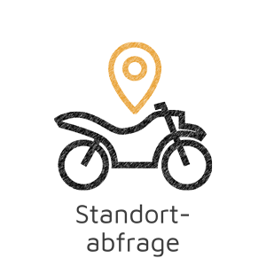 mit dguard kannst du den Standort deines Motorrads in der dguard App abfragen