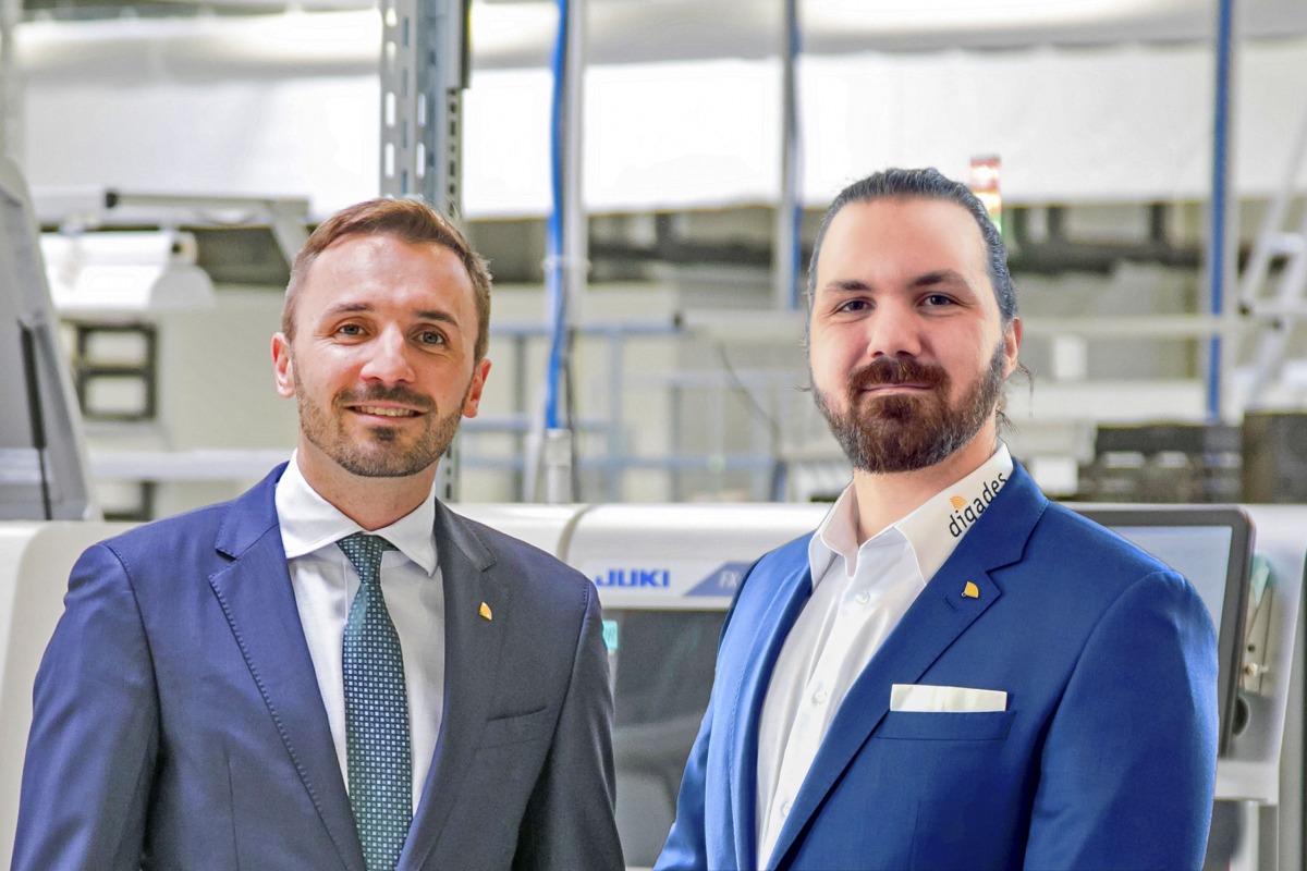 digades managing directors Sascha and Tim Berger in their production centre in Germany